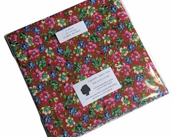 21 Piece Floral Quilt Fabric Layer Cake Assorted Flower Prints 100% Cotton