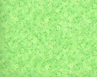 1 Yard Lime Green Floral Fabric Tonal Blender Tone on Tone 100% Cotton for Quilt Fabric