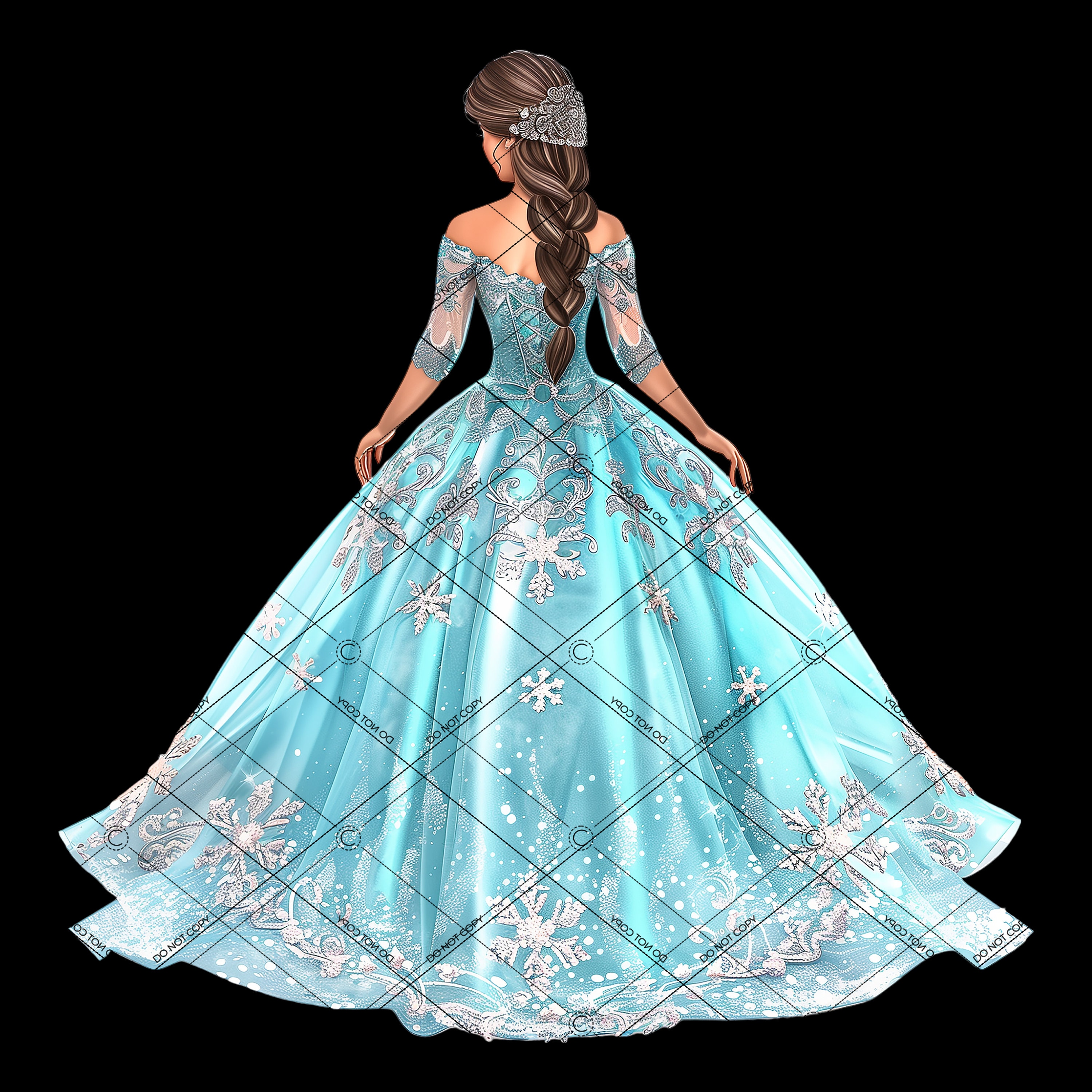 navy blue dress for baby girl Winter Quinceanera Dresses in Ice Blue for 2021 main image 1