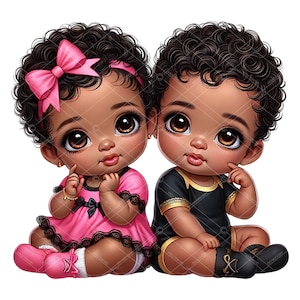 Sexe bébés afro-américains, sexe afro-américain révélateur des cliparts, bébés sexe afro-américains, clipart bébé jumeaux afro-américains