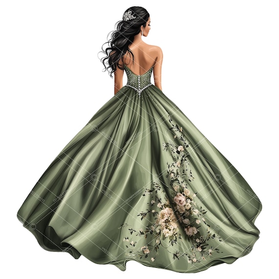green emerald velvet dress Ball Gown Organza Off-the-Shoulder Dark Green Quinceanera Dress