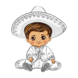 Baby Charitto Clipart, Silver Charro Clipart, Silver Charrito, Charro Baptism, Charro Birthday, Charro Baby Shower Clipart, Charitto Clipart