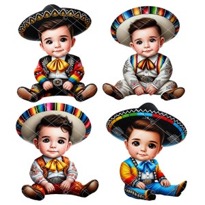 Fiesta Baby Shower Cliprt,Baby Charro Clipart,Charro Clipart,Fiesta Charro, Charro Fiesta, Charro Birthday, Charro Baby Shower Clipart