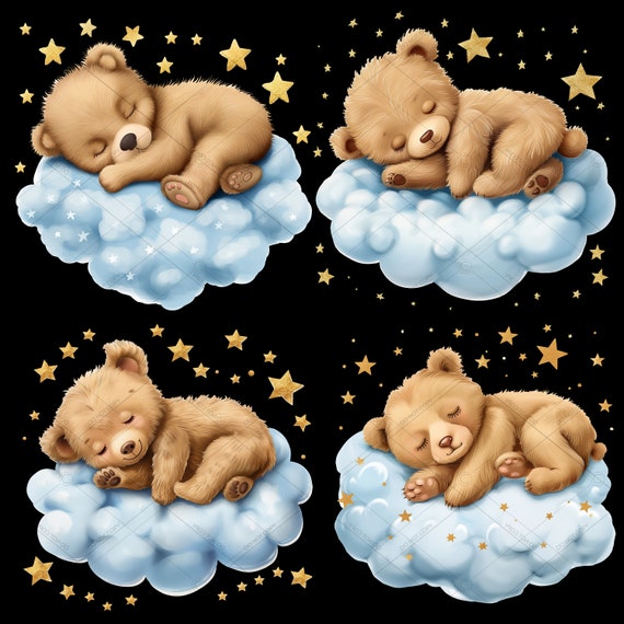 Leyiyi Fotohintergrund 2x2 M – Niedlicher Bär Auf Dem Mond Mit Sternen, Runder Partyhintergrund Für Babyshower, Kindergeburtstag & Deko