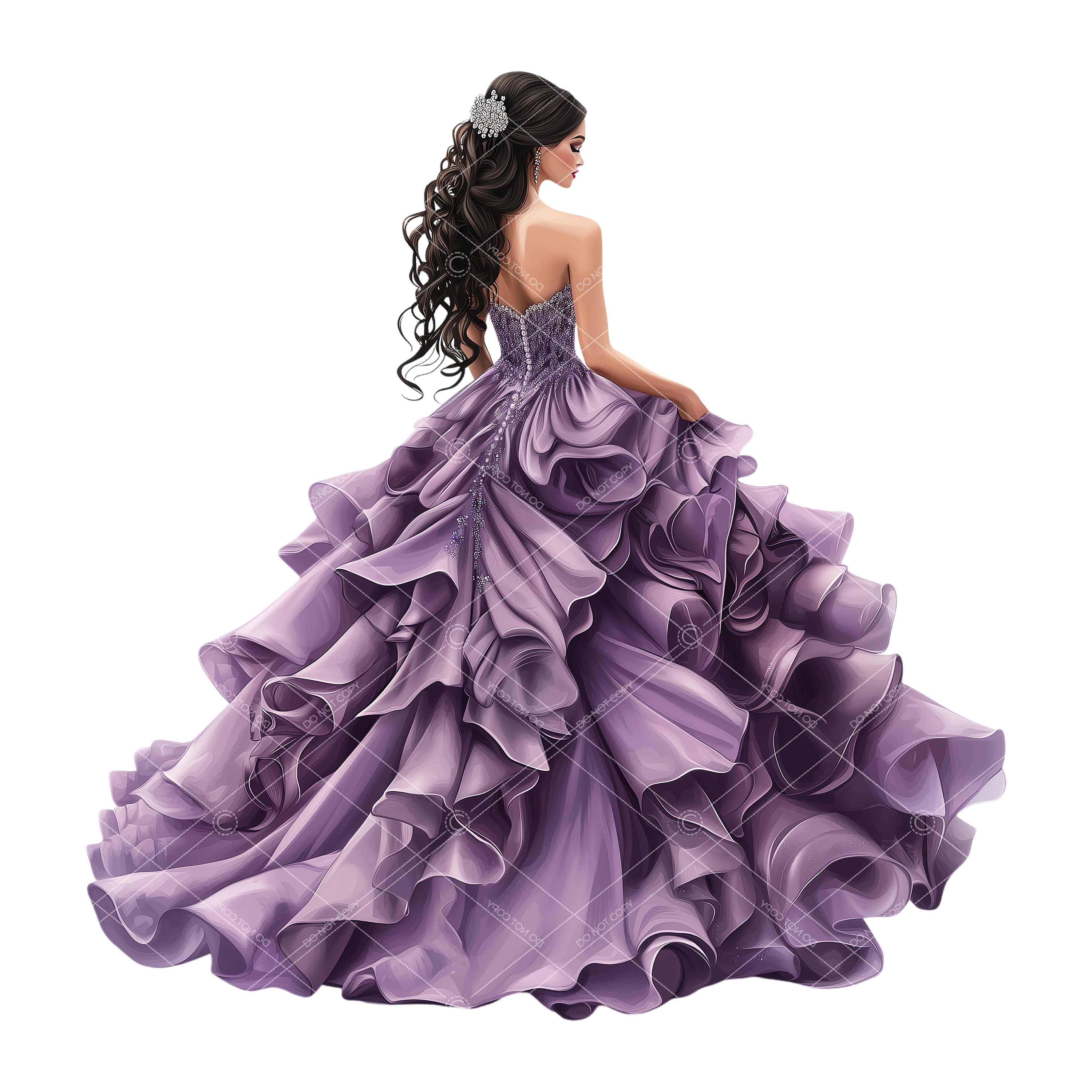 strapless open back dress Mini Quinceaera Dress in Lilac with Butterfly Details  Boutique Moroleon