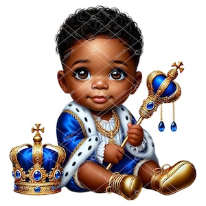 Clipart del principe afro, Clipart del principe bambino, Clipart del principe afroamericano, Clipart del piccolo principe, principe afro, principe bambino, Clipart del principe