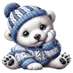 Clipart ours polaire bébé garçon, clipart bébé ours polaire, clipart ours pull garçon, bébé il fait froid dehors Clipart, clipart garçon hiver pays des merveilles