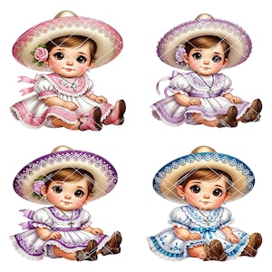 Clipart Charrita Bautizo, Clipart Charrita Bautizo, Clipart Charrita, Bebé Niña Bautizo, Clipart Rosa Bautizo, Clipart Charrita Bautizo