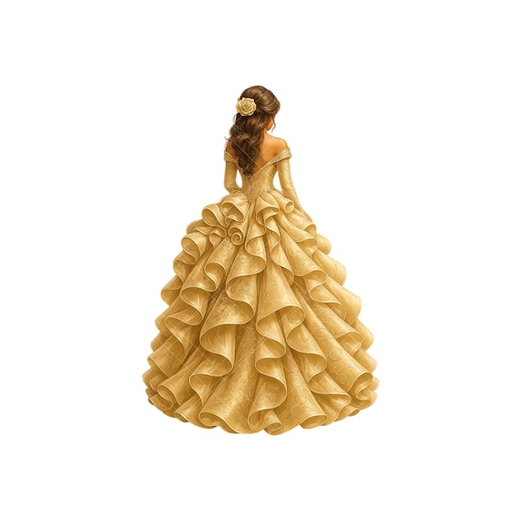 Gold Quinceaera Dress Clipart: Princess Ball Gown (PNG) - Etsy Israel Gold Quinceaera Dress Clipart: Princess Ball Gown (PNG) - Etsy Israel