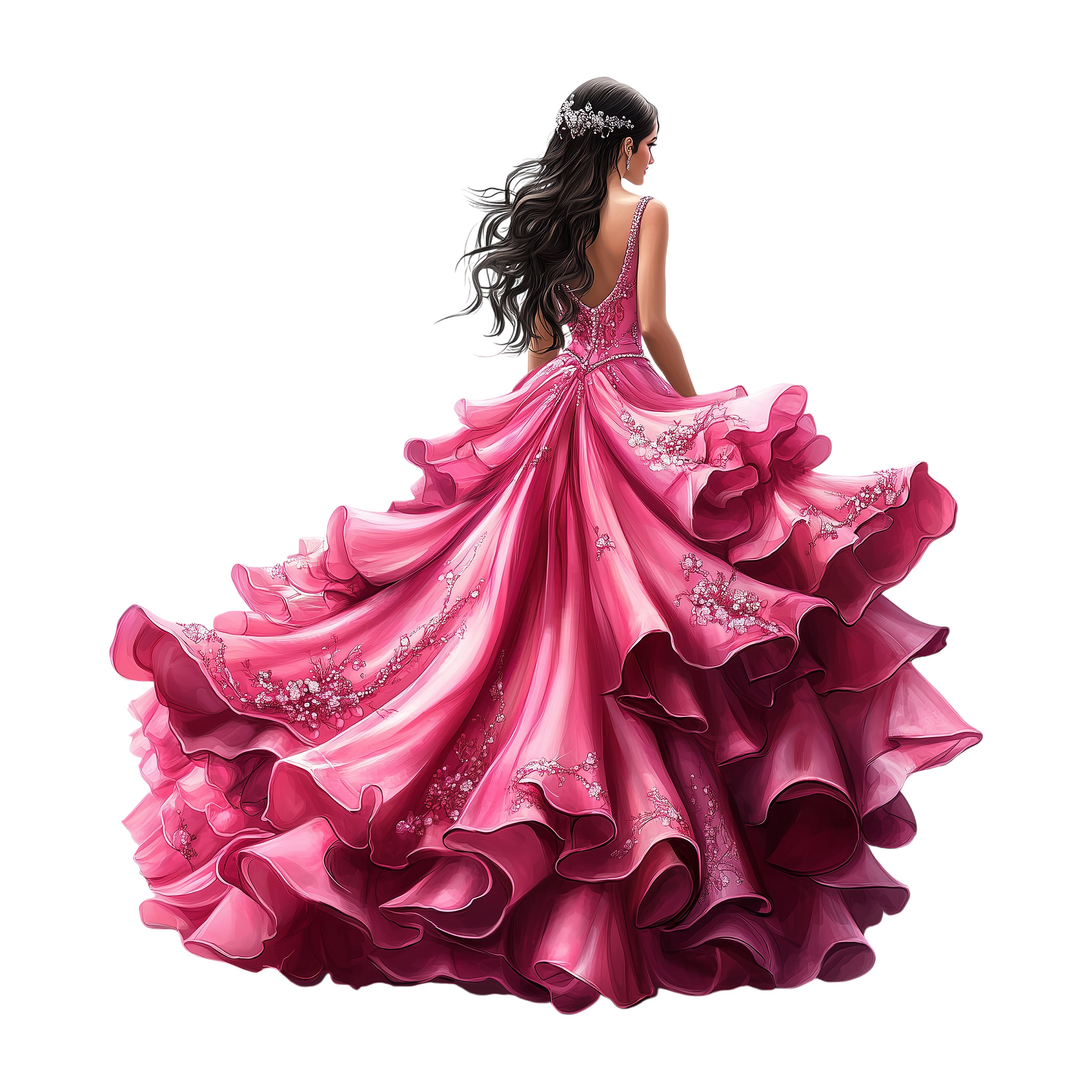 short reception dresses for the bride Floral Bridal Mini Dress Wedding Gown Lightweight Cotton Summer Dress Demi Moore's Met Gala destination weddings Color:OffWhite/Rose