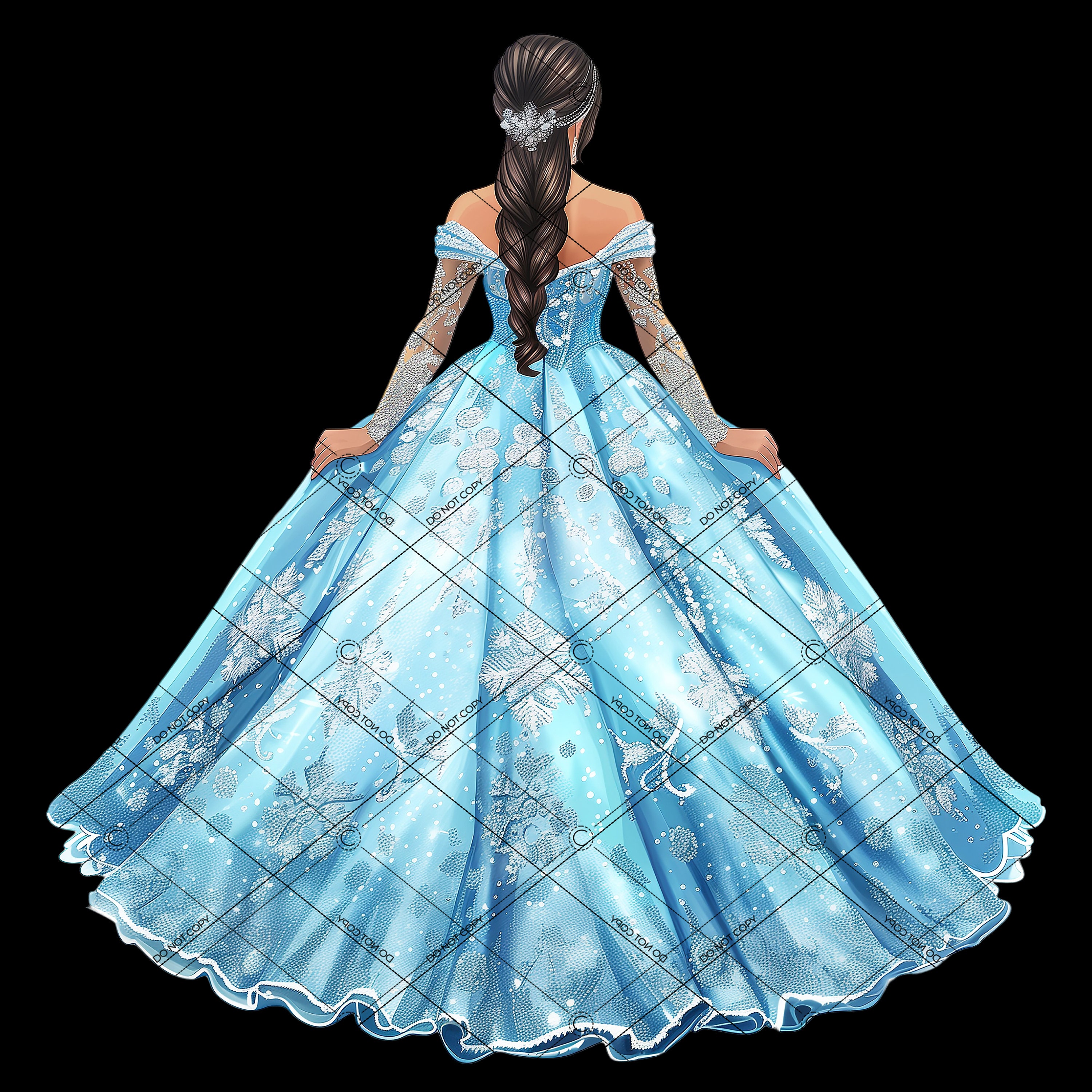 Quinceañera Clipart,quinceañera Dress Clipart,winter Wonderland