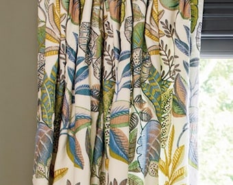 Custom Designer Fantine Embroidered Drapes: You pick the fabric and style - Lined