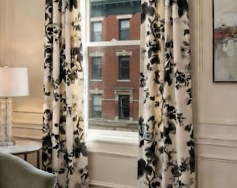 Custom Designer Schumacher Pyne Hollyhock Drapes: You pick the fabric and style - Lined