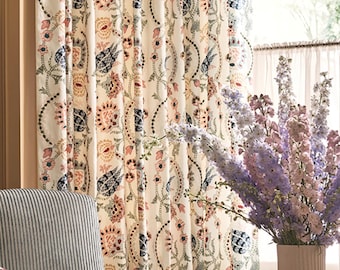 Custom Designer Zaviera Embroidered Drapes: You pick the fabric and style - Lined