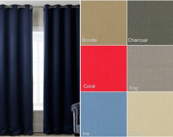 Custom Cotton Solid or Color Block Drape with Lining - You pick the colors