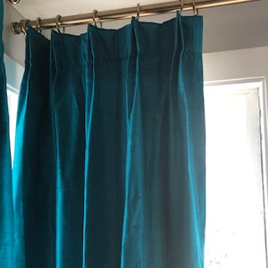 Blue Silk Dupioni Drape with Lining - You pick the color and style