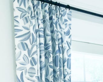 Custom Designer Striped Garden Drapes - Lined