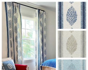 Custom Designer Chappana Drapes: You pick the fabric and style - Lined