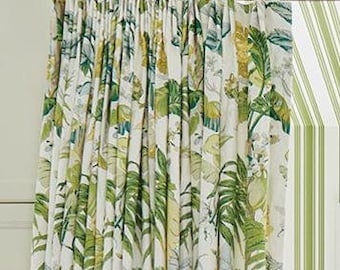 Custom Designer Schumacher Tropique Drapes: You pick the fabric and style - Lined