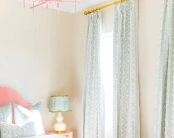 Custom Designer Sister Parish Dolly Drapes - Lined