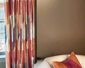 Custom Designer District Kelly Wearstler Linen Drapes - Lined