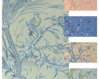 Brunschwig and Fils Bird and Thistle II Fabric - New!