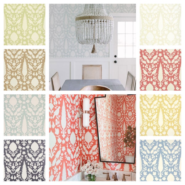 F. Schumacher Chenonceau Wallpaper (Packaged in double rolls)  (other colors available)