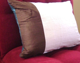 Loft Bohemian Line Silk Dupioni Pillow Cover 12in X 16in