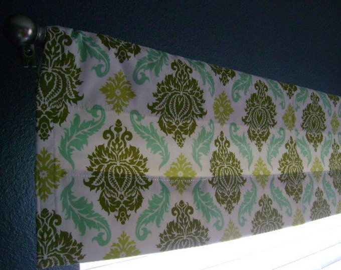 Damask Valance 40in X 11in Ready to Ship Etsy