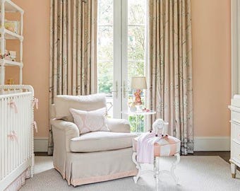 Custom Designer Schumacher Chinois Panel  Drapes