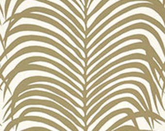 F. Schumacher Zebra Palm Wallpaper (Packaged in double rolls)  (other colors available)