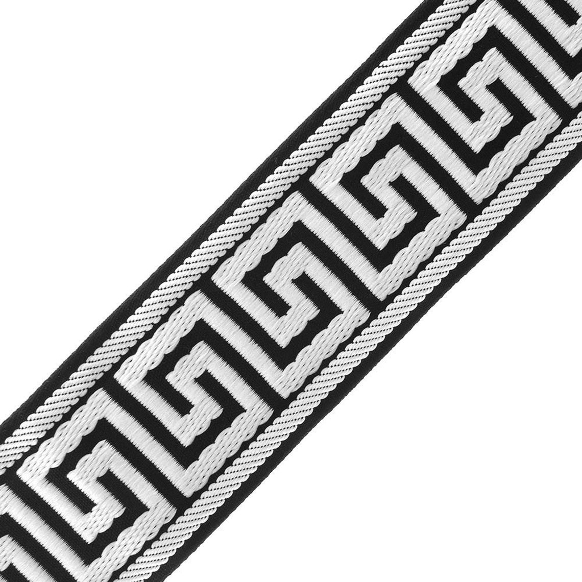 The Linen Greek Key Trim Drapes With Thermal Lining Etsy