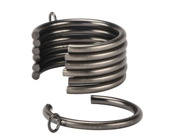 Designer Metal C Bypass Drapery Rings 1" or 1 3/8" - you pick the finish