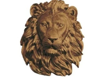 Bronze Lion Head Wall Art