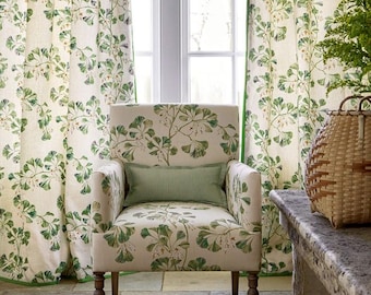 Linen Greenacre Leaves Fabric (other colors available) FREE SHIPPING