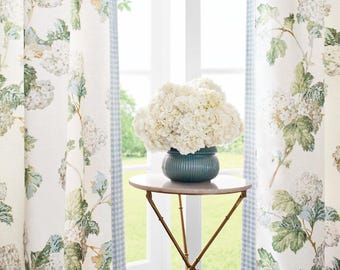 Custom Designer Sussex Hydrangea Drapes: You pick the fabric and style - Lined