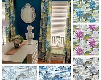 Custom Designer Daintree Drapes You pick the fabric and style - Lined