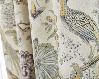 Custom Designer Thibaut Anna French Villeneuve Drapes You pick the fabric and style - Lined