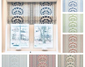Custom Designer Thibaut Cairo Operable Roman Shade