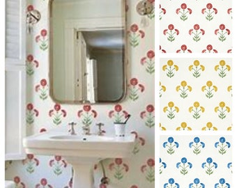 F. Schumacher Saranda Flower Wallpaper (Packaged in double rolls) (other colors available)