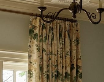 Custom Designer Althea Linen Drapes - Lined