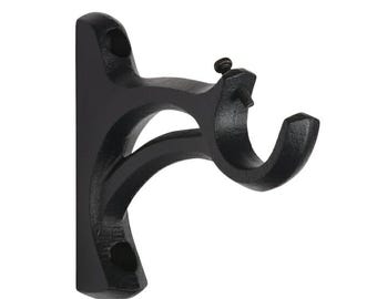 Wrought Iron Bracket for 1 inch Rod - you pick the finish