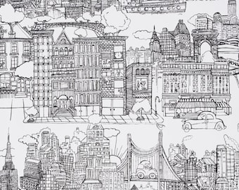 F. Schumacher New York New York Wallpaper (Packaged in double rolls) (other colors available)