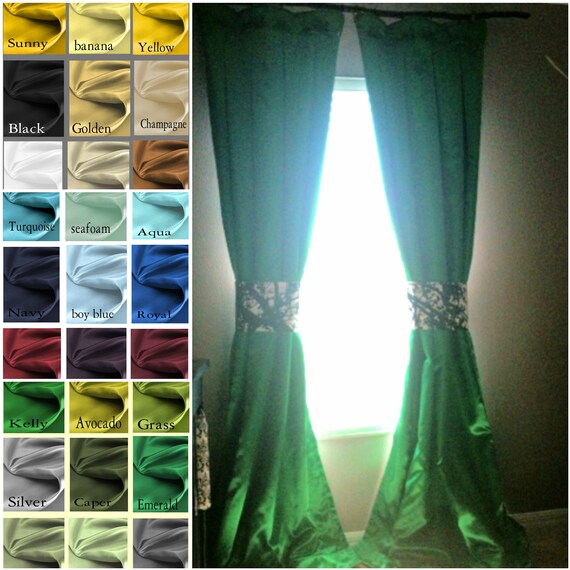 Princess Custom Satin 50 X 108 Drapes Lined You Pick The Etsy