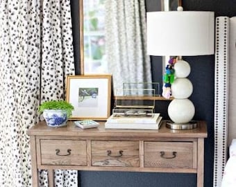 Custom Designer Brunschwig and Fils Les Touches Reverse Drapes: You pick the fabric and style - Lined