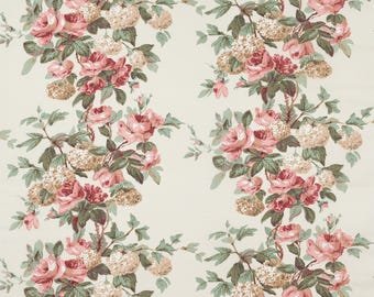 Rose and Hydrangea Vine Fabric (other colors available) FREE SHIPPING
