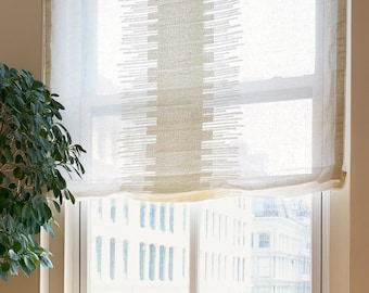 Bonneville Sheer Ivory Custom Cordless Operable  Roman Shade