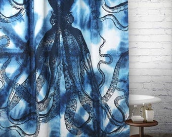 Thomas Paul Octopus Shibori Shower Curtain