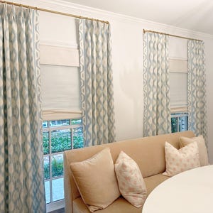 Custom Designer Schumacher Santa Monica Ikat Drapes: You pick the fabric and style - Lined