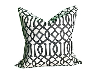 Black and White Trellis Pillow Cover